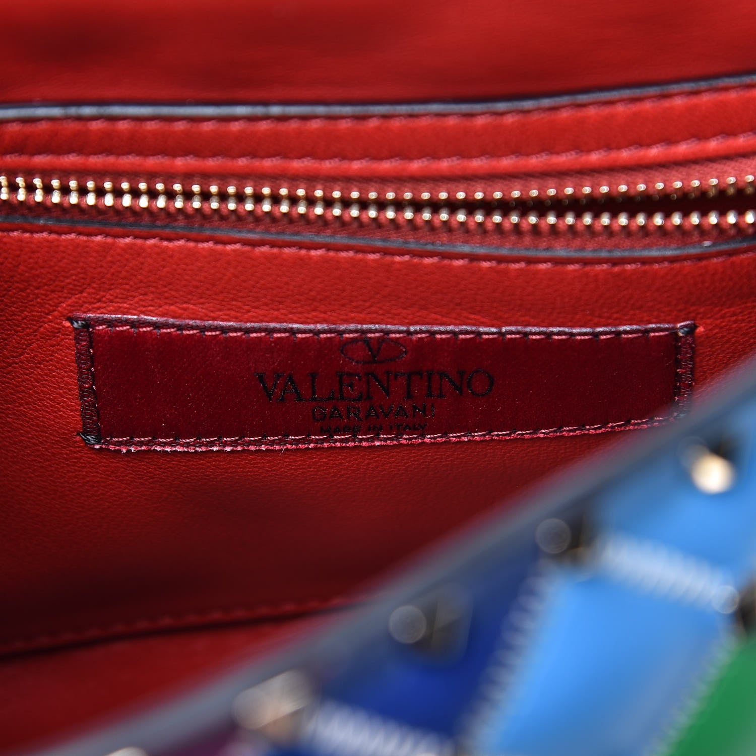 Valentino Garavani Lambskin Medium Rockstud Spike Shoulder Bag Rainbow 6 of 11