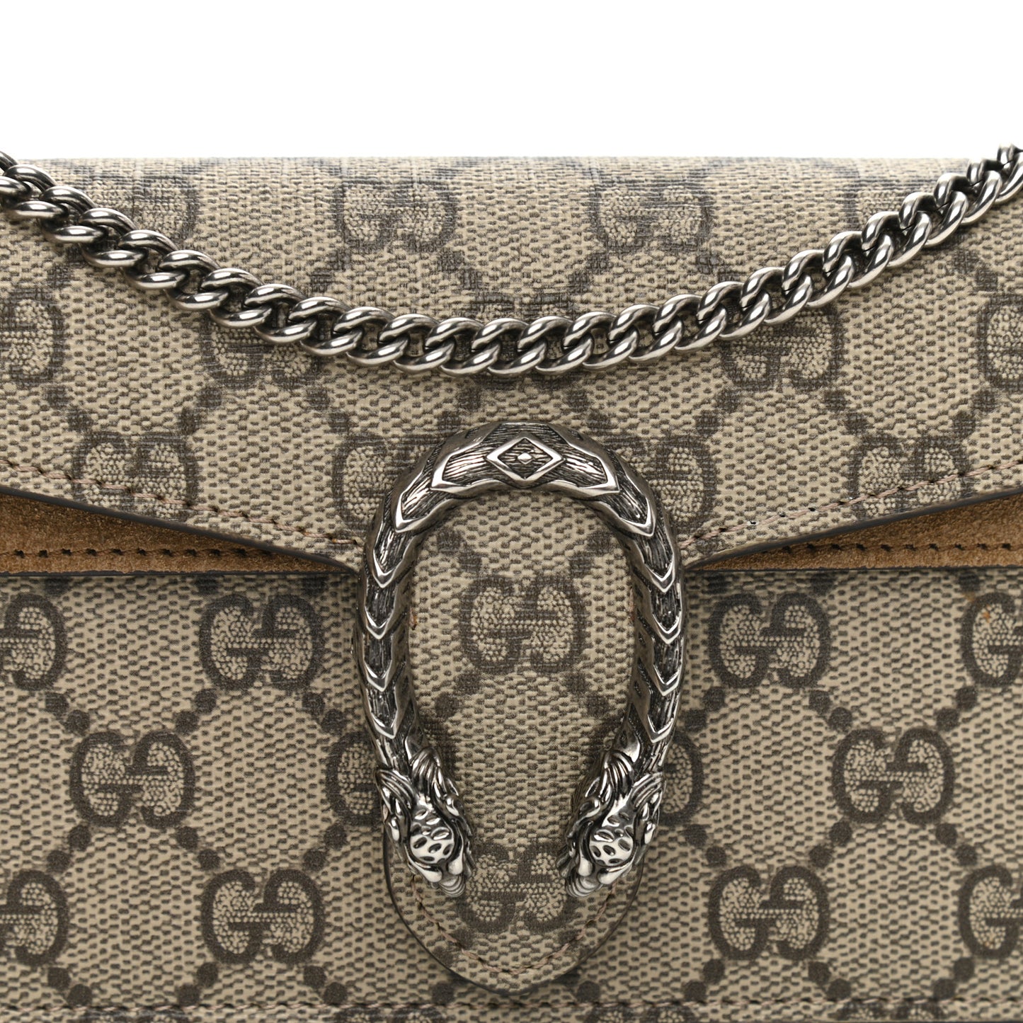 GG Supreme Monogram Super Mini Dionysus Shoulder Bag Taupe