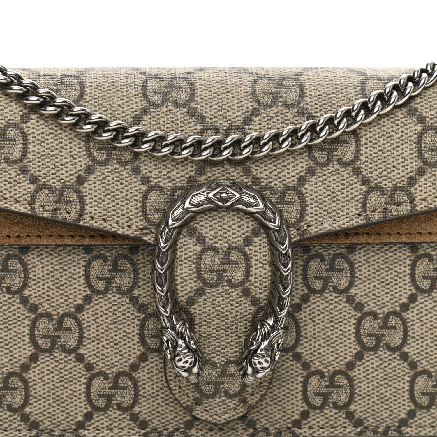 Gucci GG Supreme Monogram Super Mini Dionysus Shoulder Bag Taupe 7 of 11