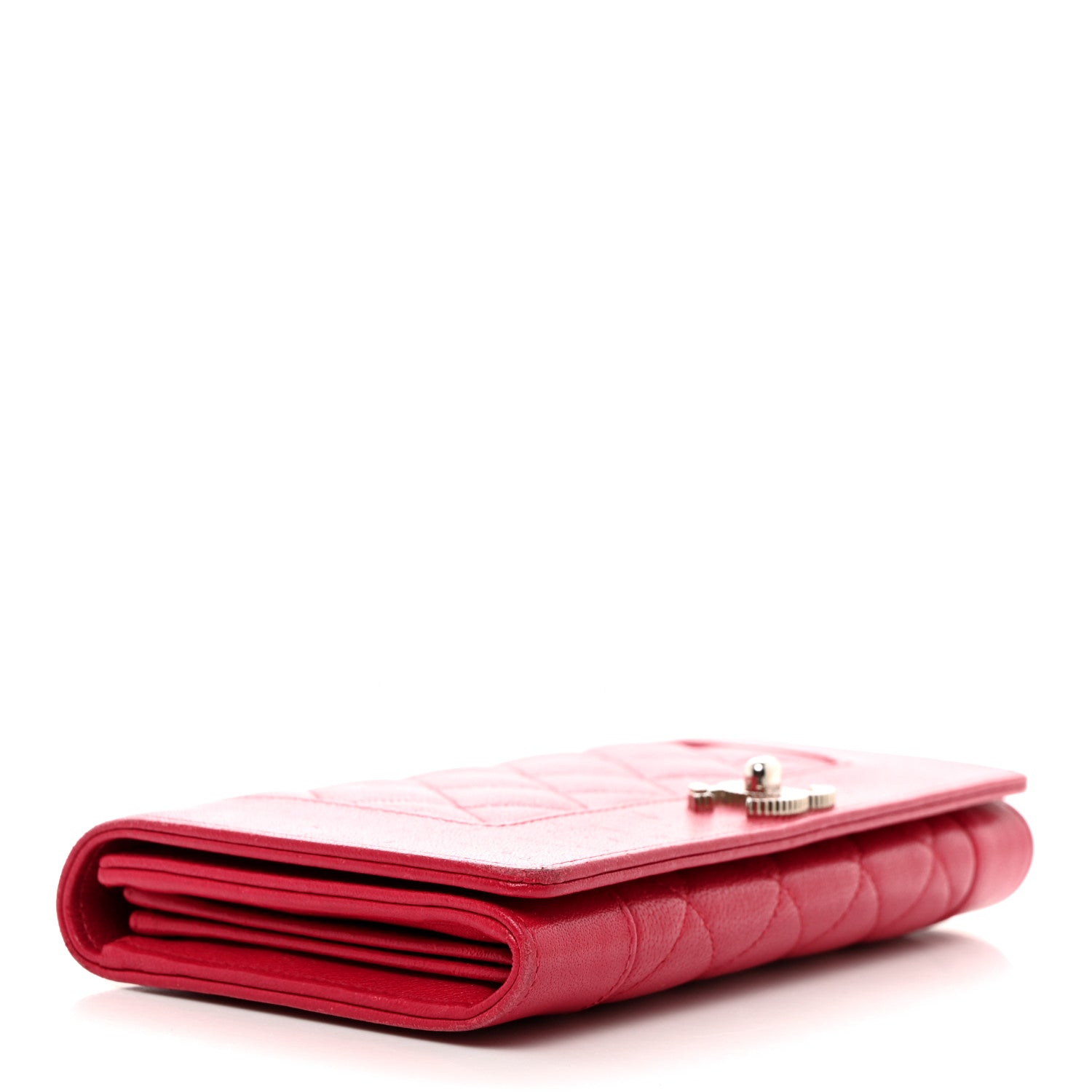 Chanel Sheepskin Quilted Mademoiselle Vintage Flap Wallet Dark Pink 4 of 12