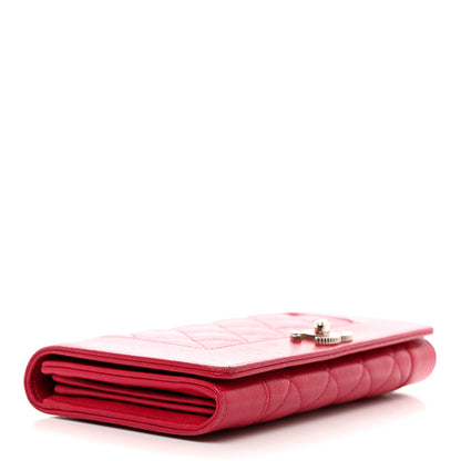 Chanel Sheepskin Quilted Mademoiselle Vintage Flap Wallet Dark Pink 4 of 12
