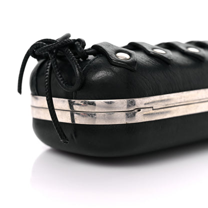 Alexander McQueen Lambskin Lace-Up Knucklebox Clutch Black 9 of 19