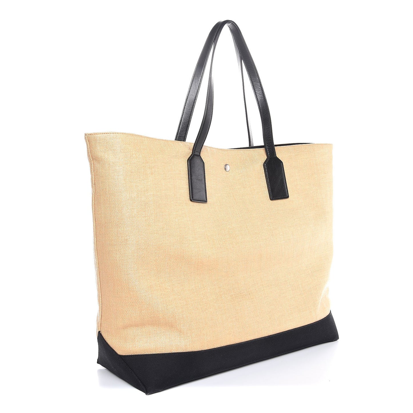 Canvas Beach Shopping East West Tote Naturale Black