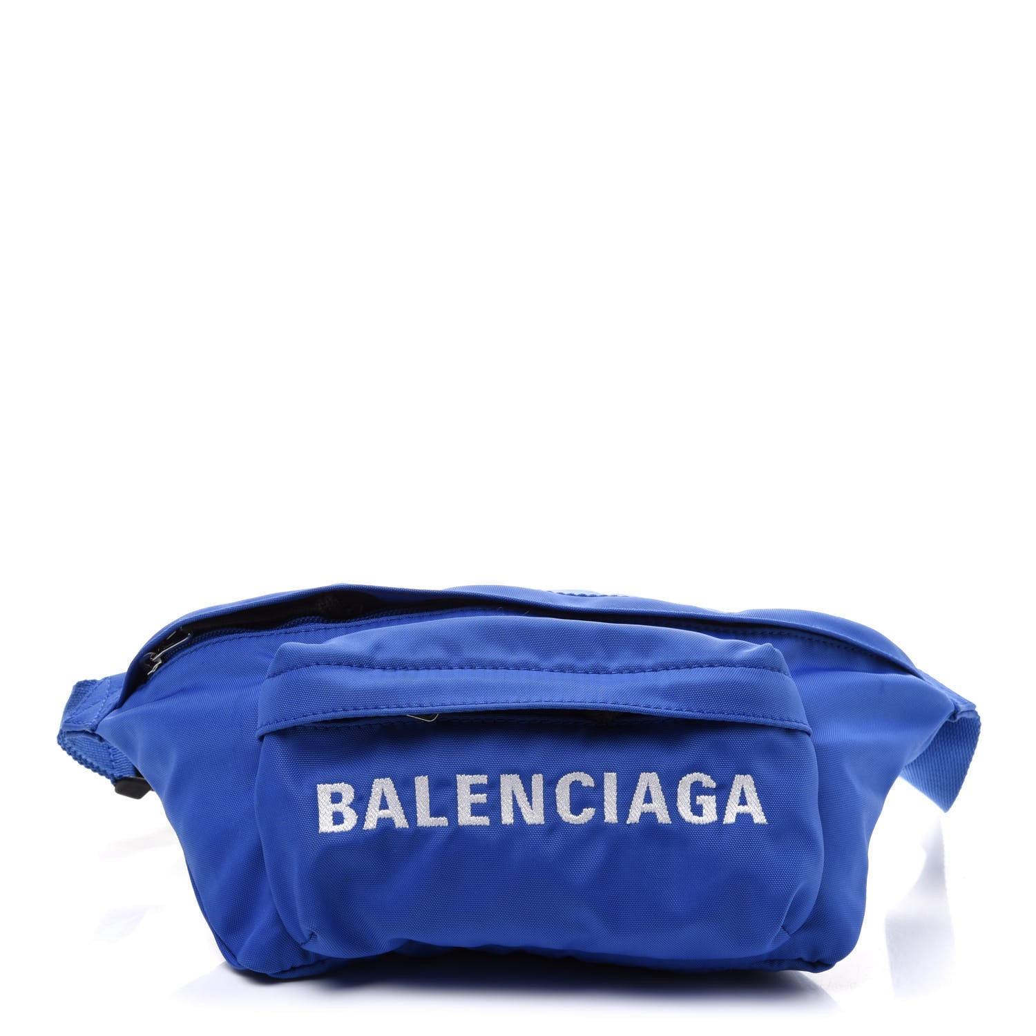 Balenciaga Sport Nylon Logo Embroidered Wheel Beltpack Bleu Roi 1 of 8