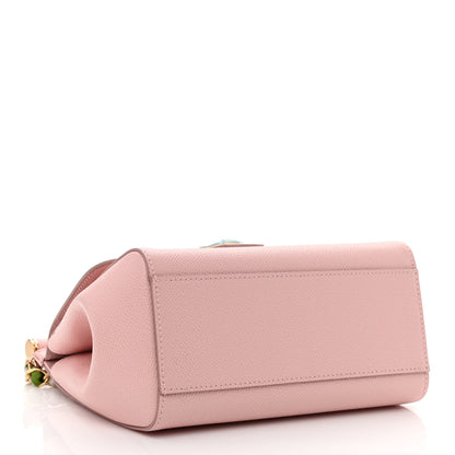Dolce & Gabbana Dauphine Small Miss Sicily Satchel With Scarf Pink 3 of 9