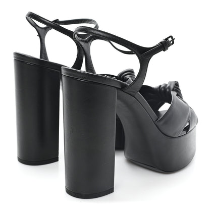 Saint Laurent Santiago Russo Bianca 85 Platform Sandals 38 Black 5 of 10