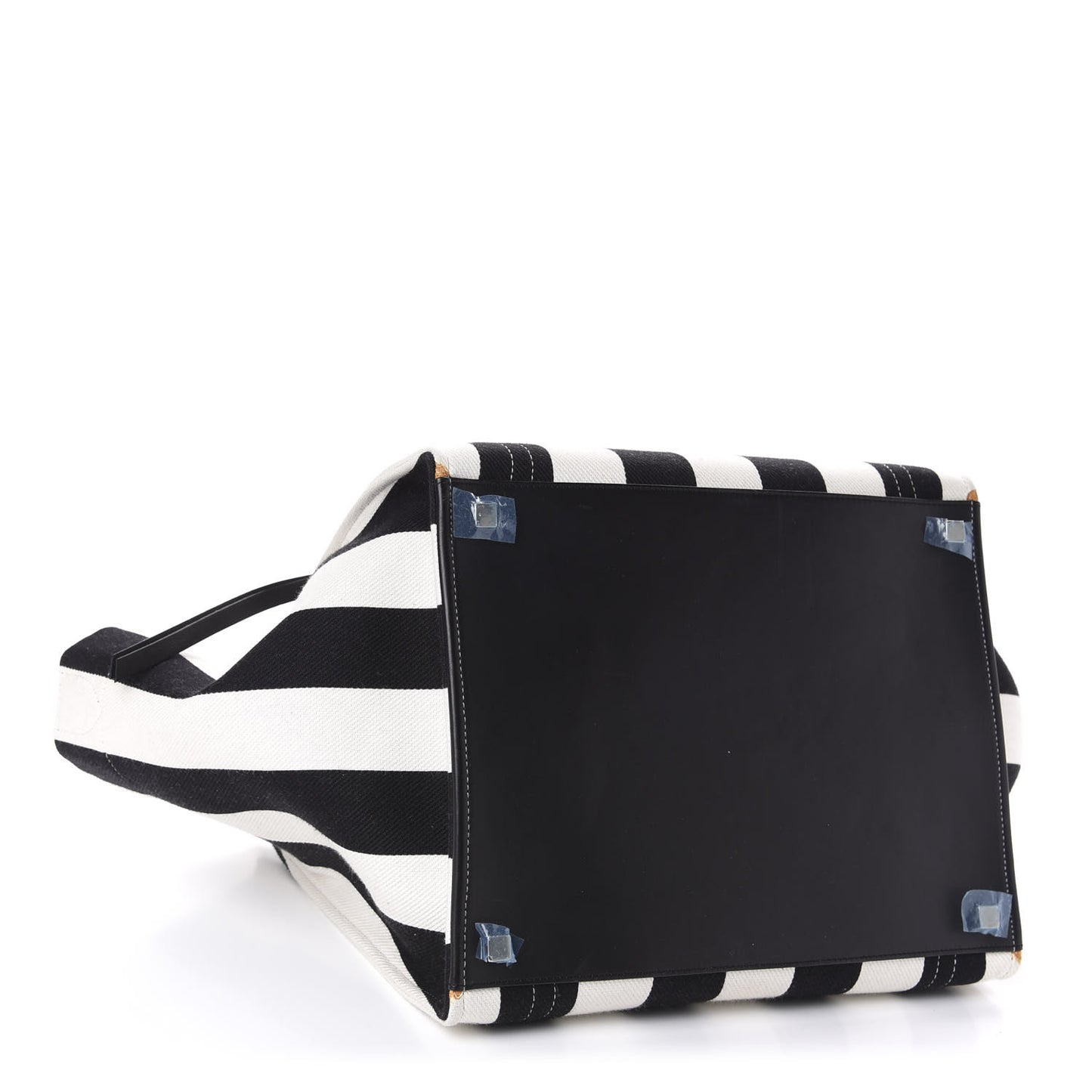 Cotton Canvas Striped Medium Phantom Luggage White Black