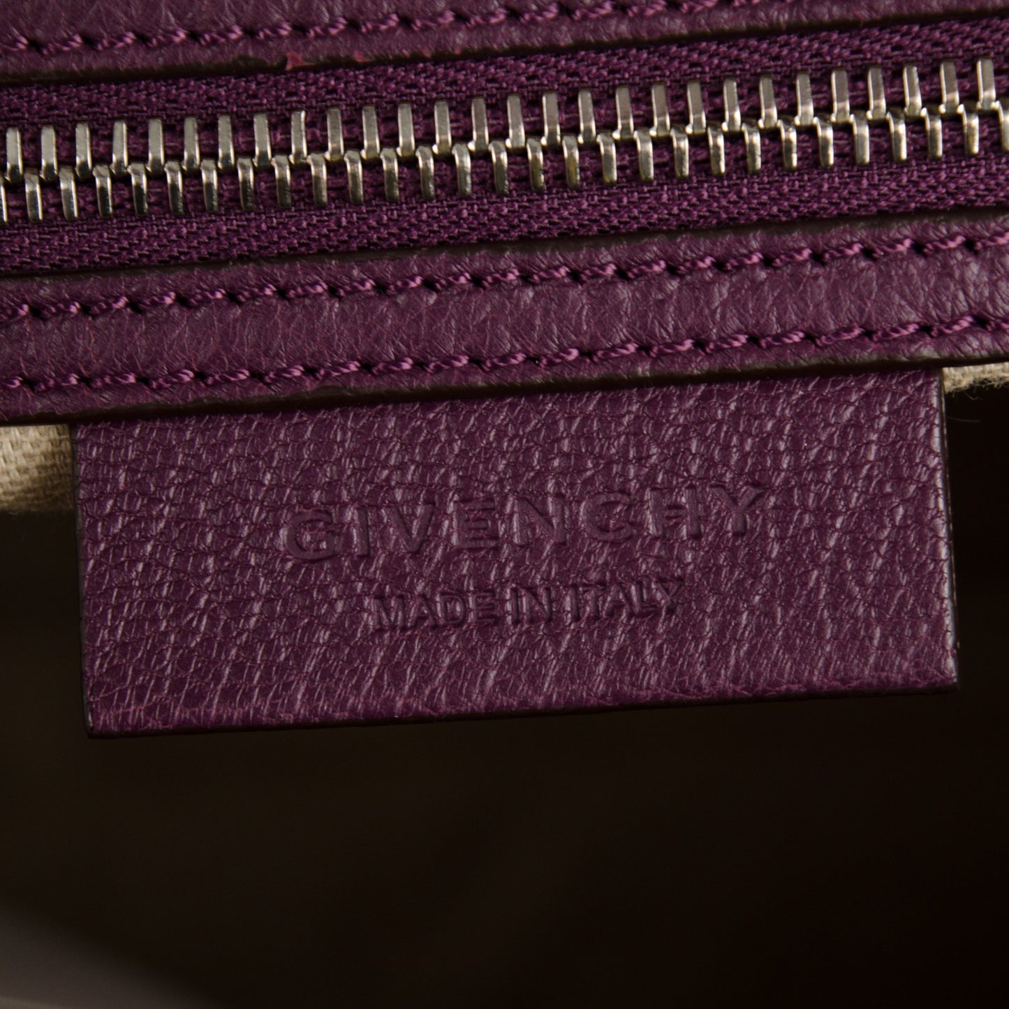 Sugar Goatskin Small Antigona Dark Purple