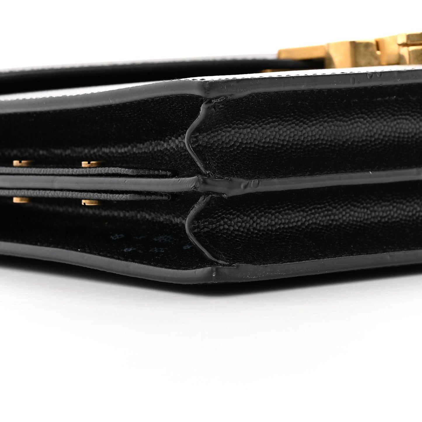 Grain De Poudre Monogram Cassandra Clasp Bag Black
