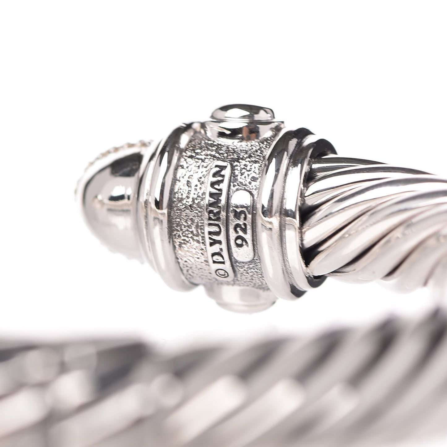 Sterling Silver Diamond 10mm Renaissance Bracelet