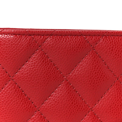 Chanel Caviar Quilted Passport Holder Red 9 of 10