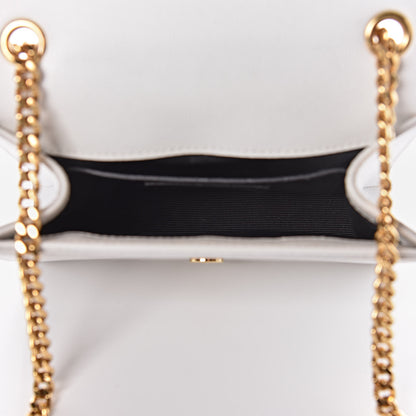 Saint Laurent Grain De Poudre Small Monogram Kate Satchel Optical White 5 of 11