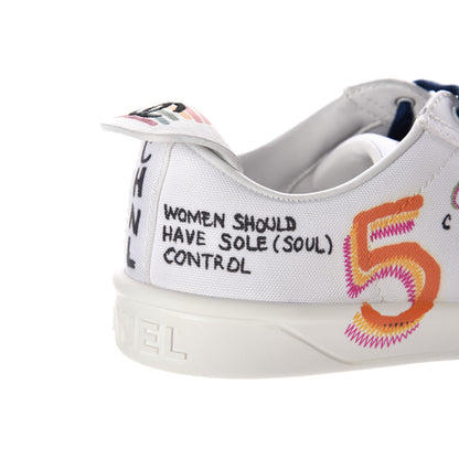 Chanel x Pharrell Williams Canvas Womens Sneakers 35 White 19 of 23
