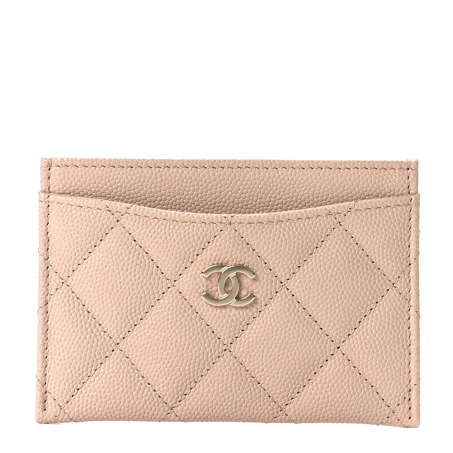 Chanel Caviar Quilted Card Holder Light Beige 1 of 8