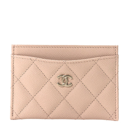 Chanel Caviar Quilted Card Holder Light Beige 1 of 8