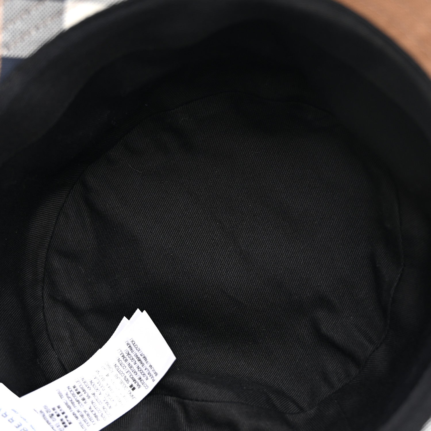 Burberry Cotton Canvas Exaggerated Check Bucket Hat M Birch Brown 7 of 8