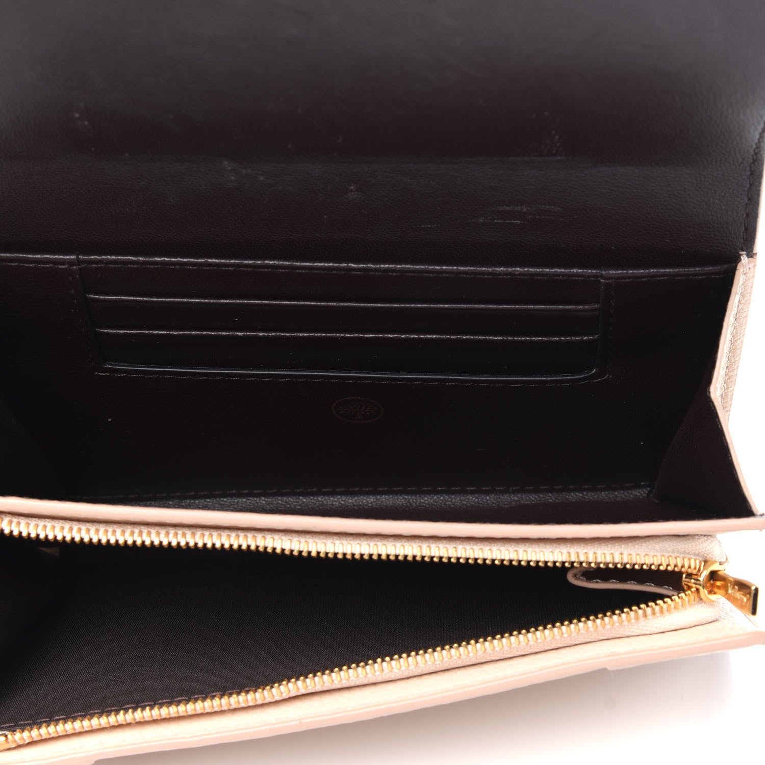 Mulberry Small Classic Grain Medium Plaque French Purse Wallet Rosewater 5 of 17