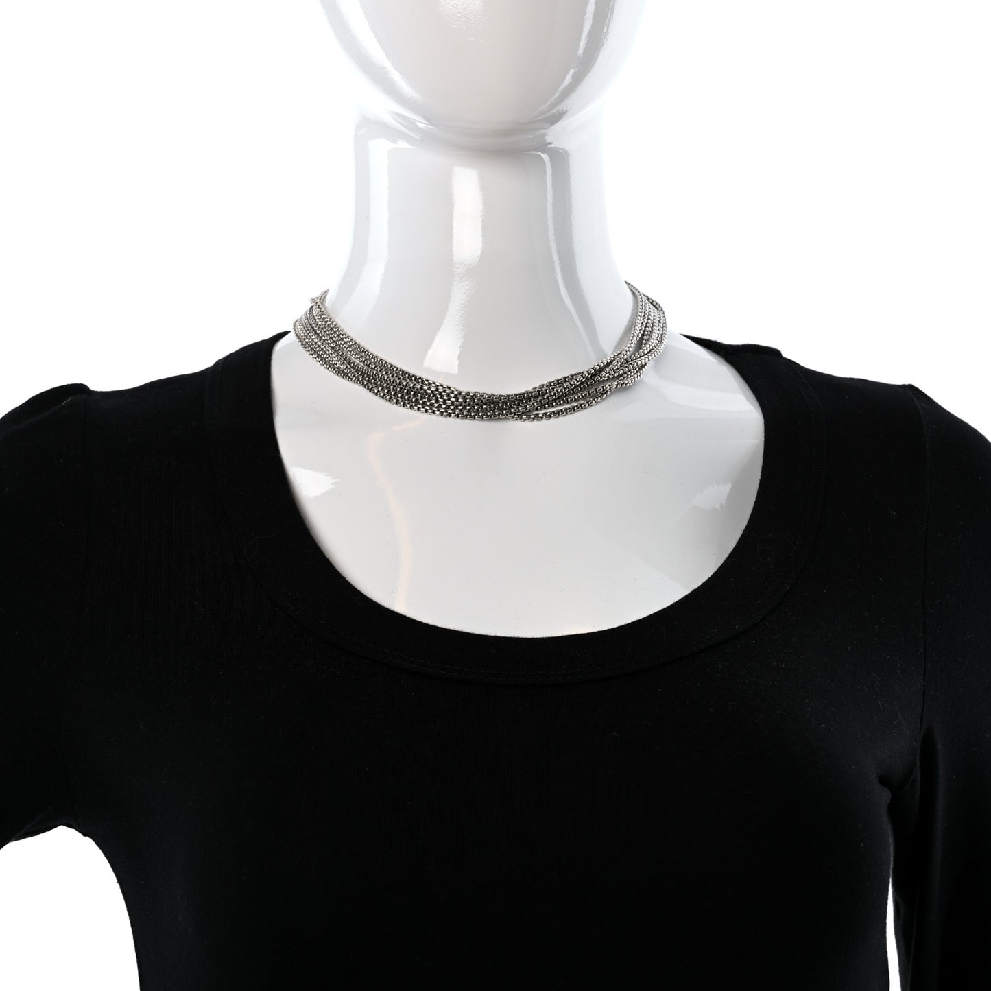 Sterling Silver 14K Yellow Gold Multi Box Chain Necklace