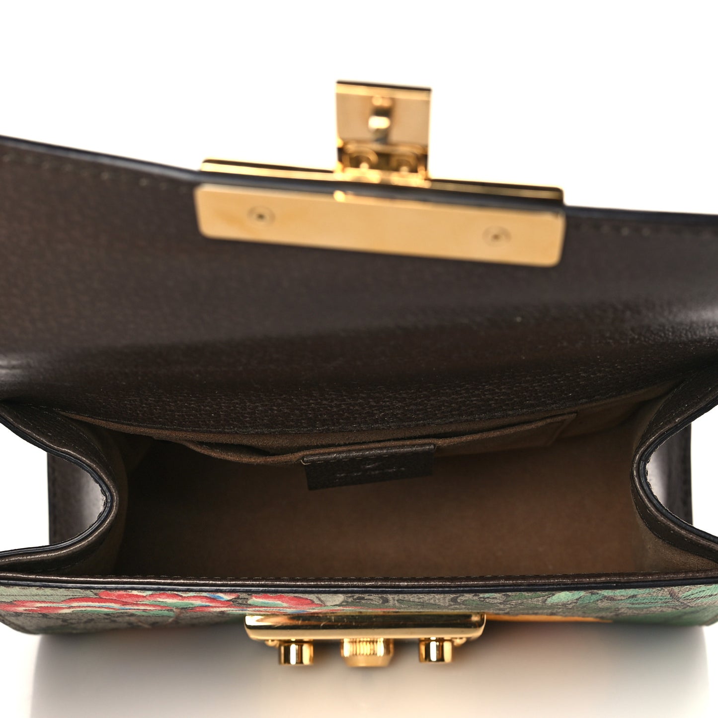 GG Supreme Monogram Tian Small Padlock Shoulder Bag Beige Multicolor New Acero