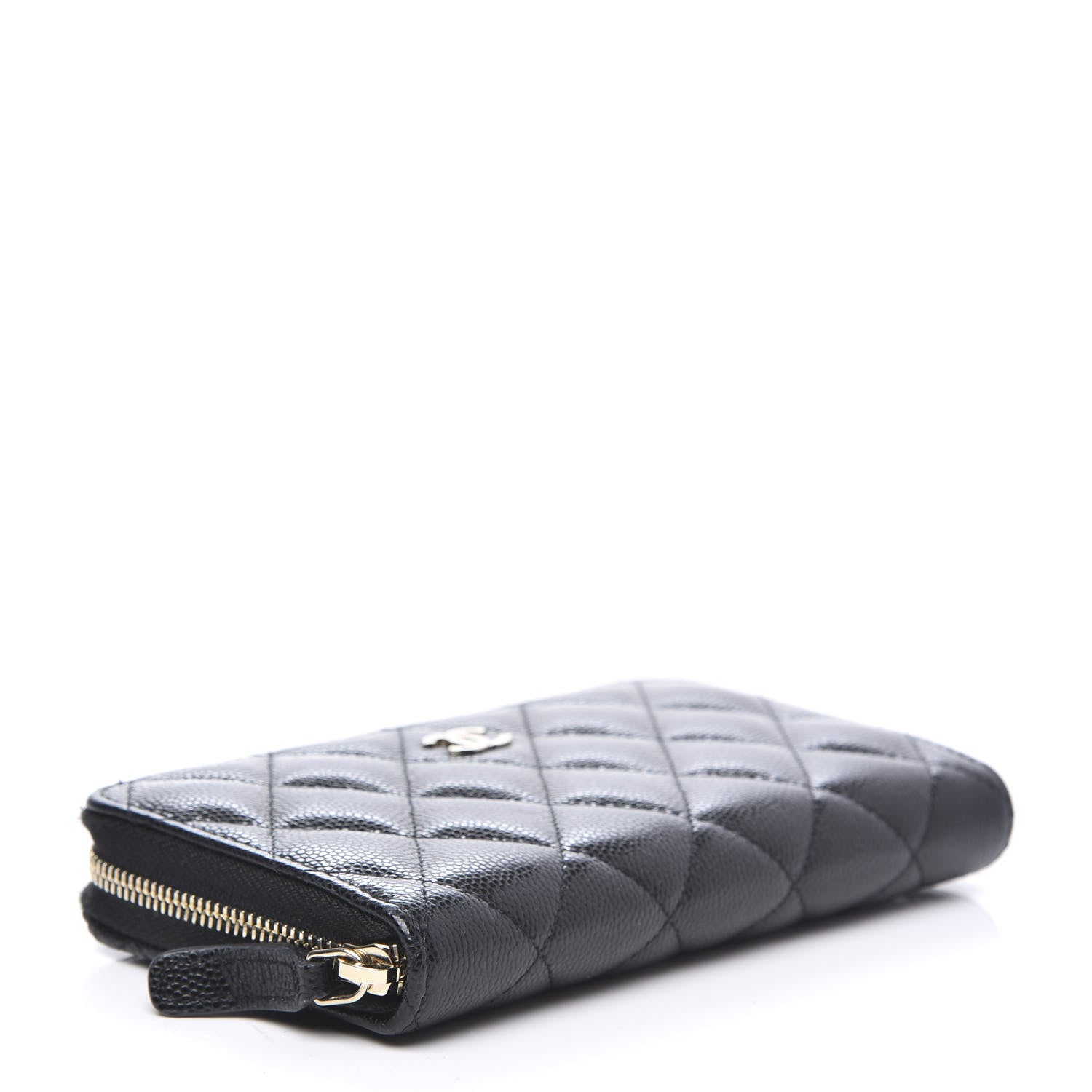 Chanel Caviar Quilted Medium Zip Around Wallet Black 3 of 9
