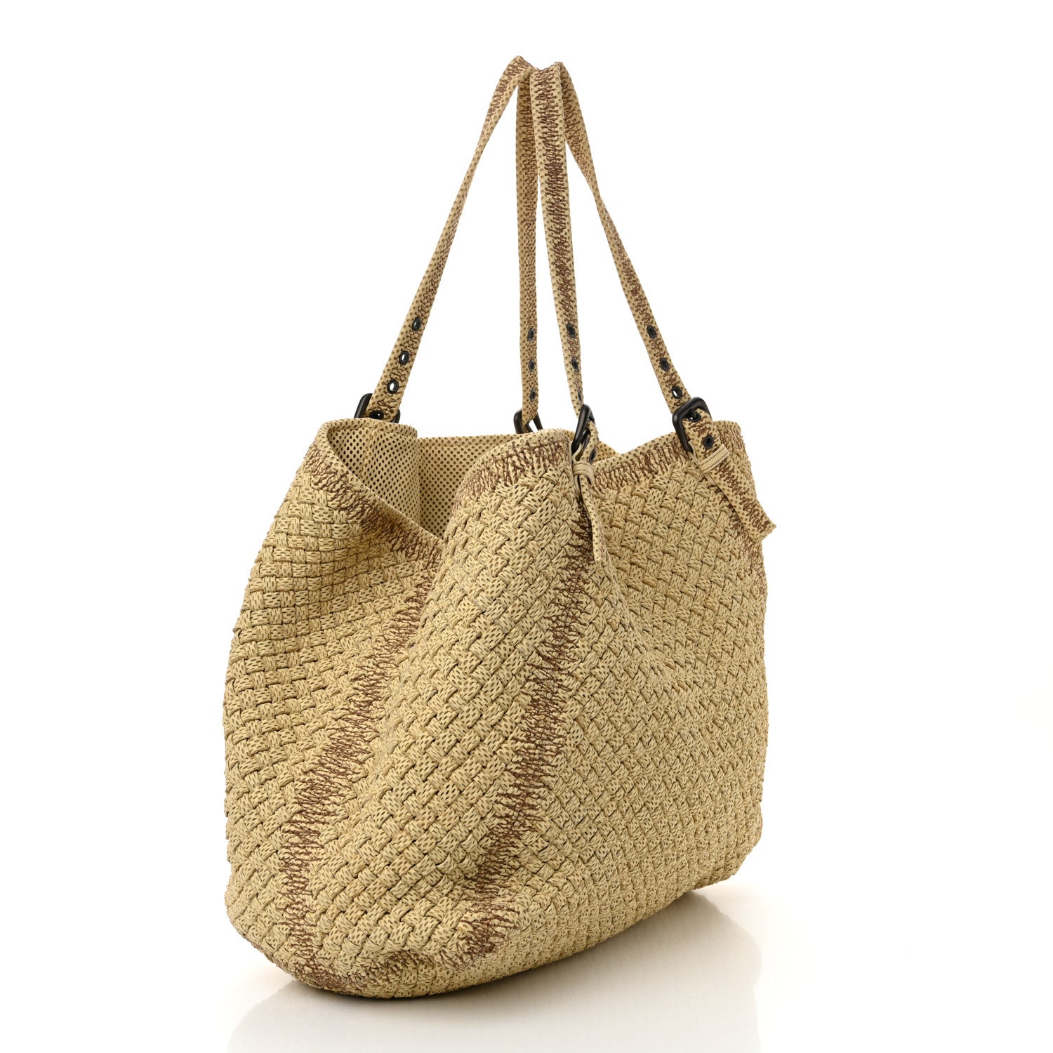 Bottega Veneta Perforated Intrecciato Tote Taupe 3 of 12
