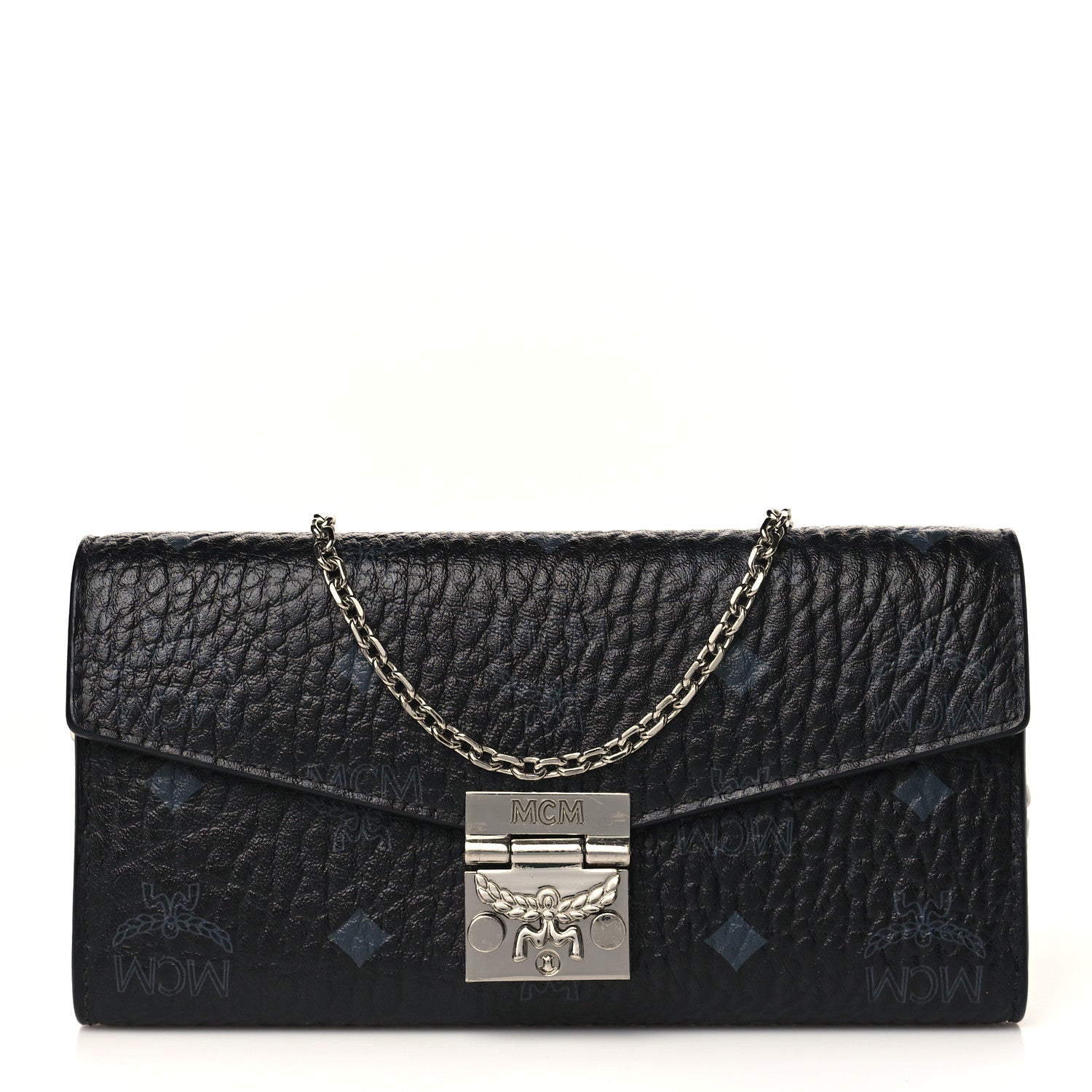 MCM Visetos Large Patricia Wallet On Chain Black 1 of 8