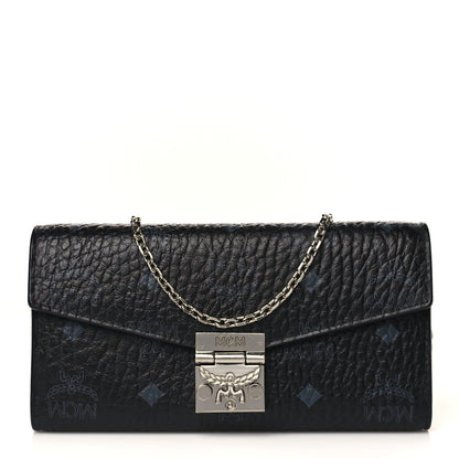 MCM Visetos Large Patricia Wallet On Chain Black 1 of 8