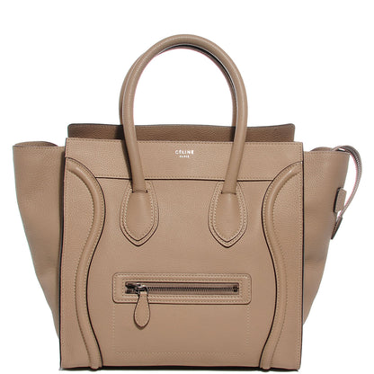 Celine Drummed Calfskin Mini Luggage Dune 1 of 8