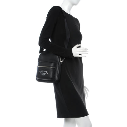 Christian Dior Grained Calfskin Mini Rider Backpack Black 2 of 7