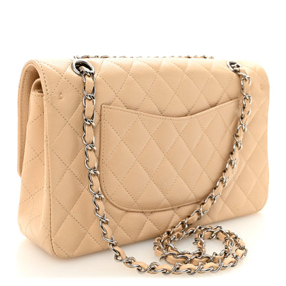 Chanel Caviar Quilted Medium Double Flap Beige Clair 3 of 10