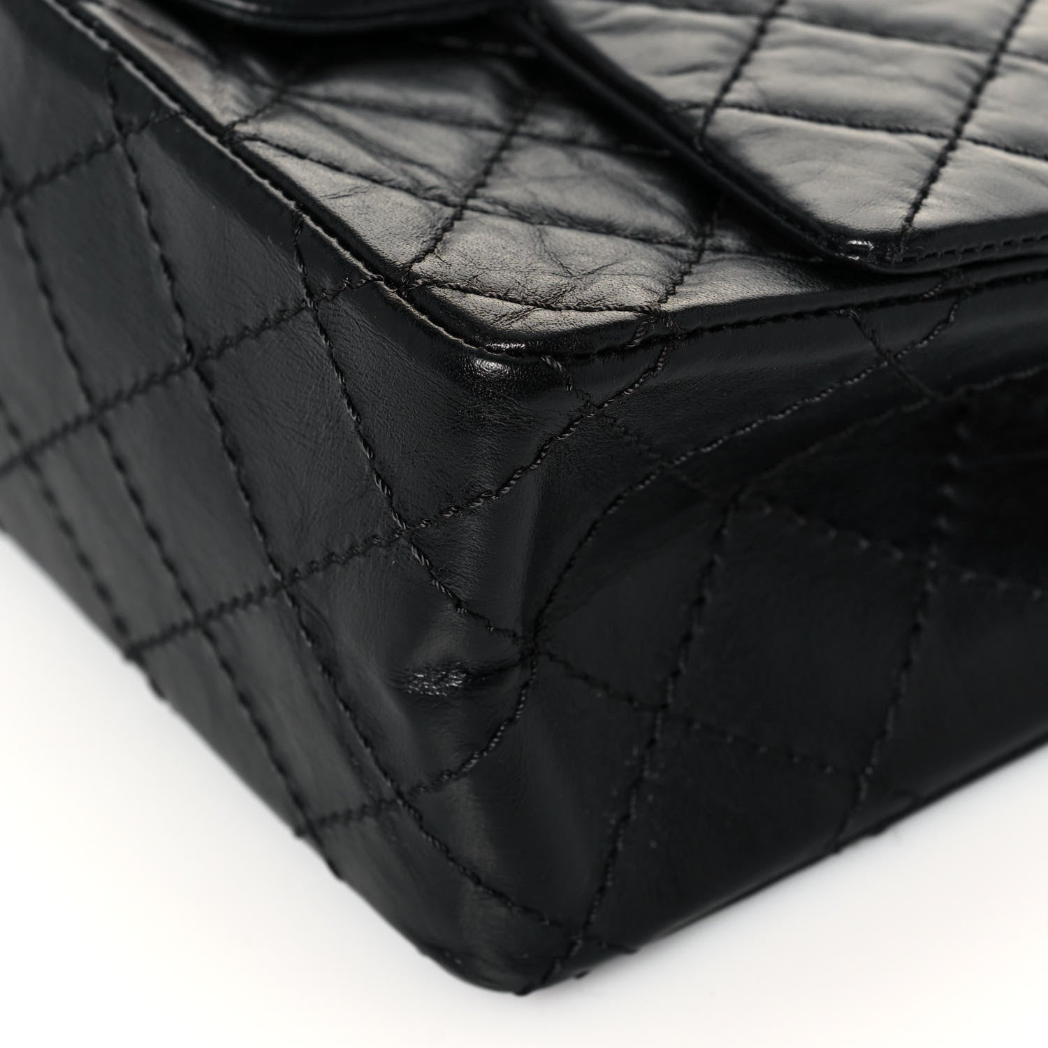 Chanel Aged Calfskin Quilted 2.55 Reissue Mini Flap Black 10 of 14