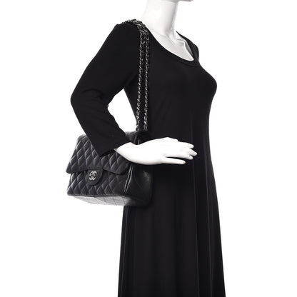 Chanel Caviar Quilted Jumbo Double Flap Black 2 of 12