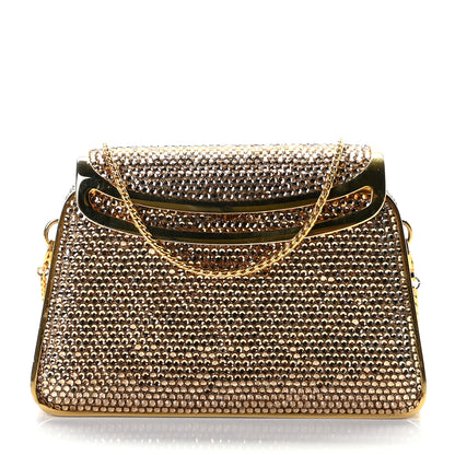 Judith Leiber Swarovski Crystal Minaudiere Clutch Gold 1 of 7