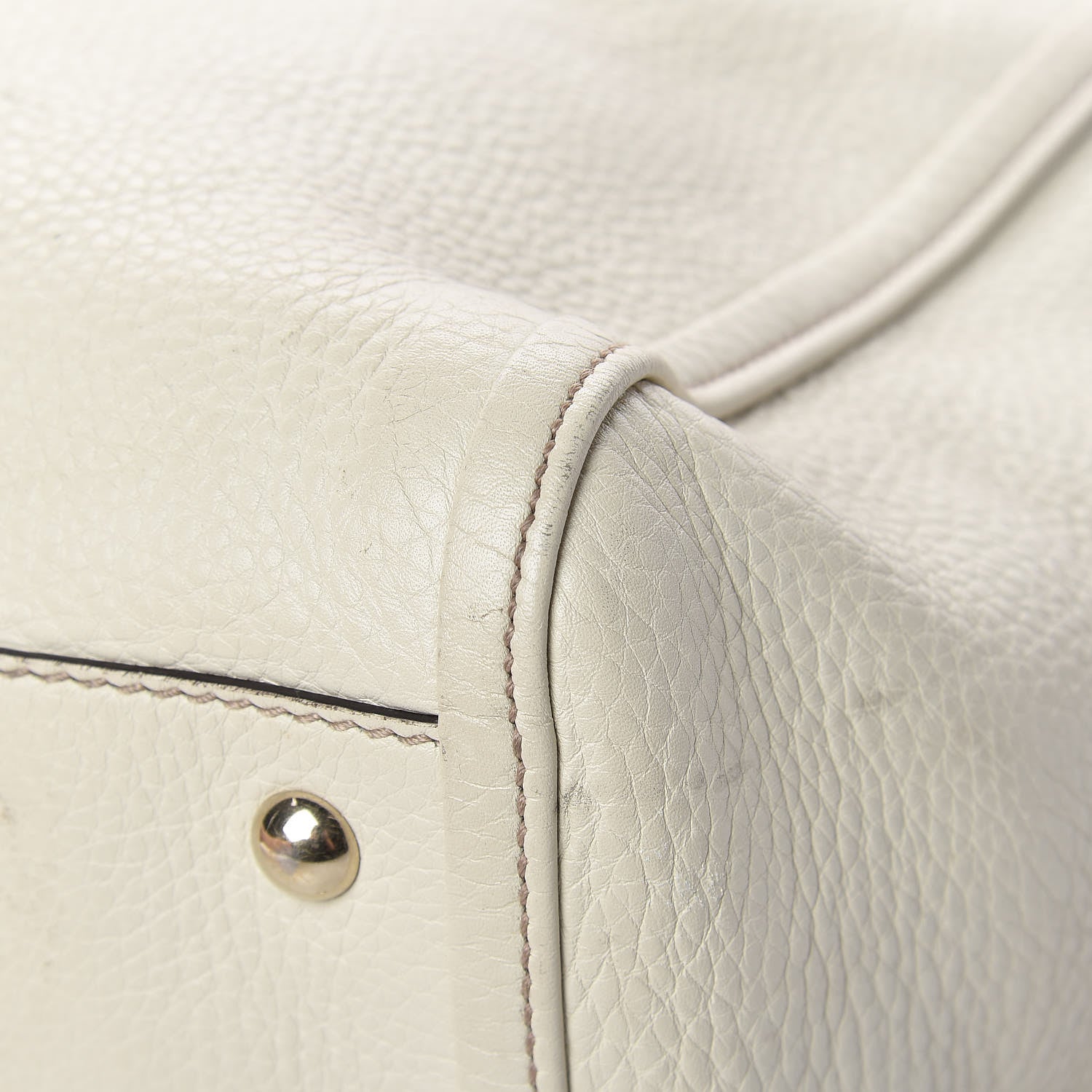 Gucci Pebbled Calfskin Large Soho Top Handle Bag Off White 11 of 19