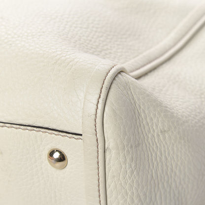 Gucci Pebbled Calfskin Large Soho Top Handle Bag Off White 11 of 19