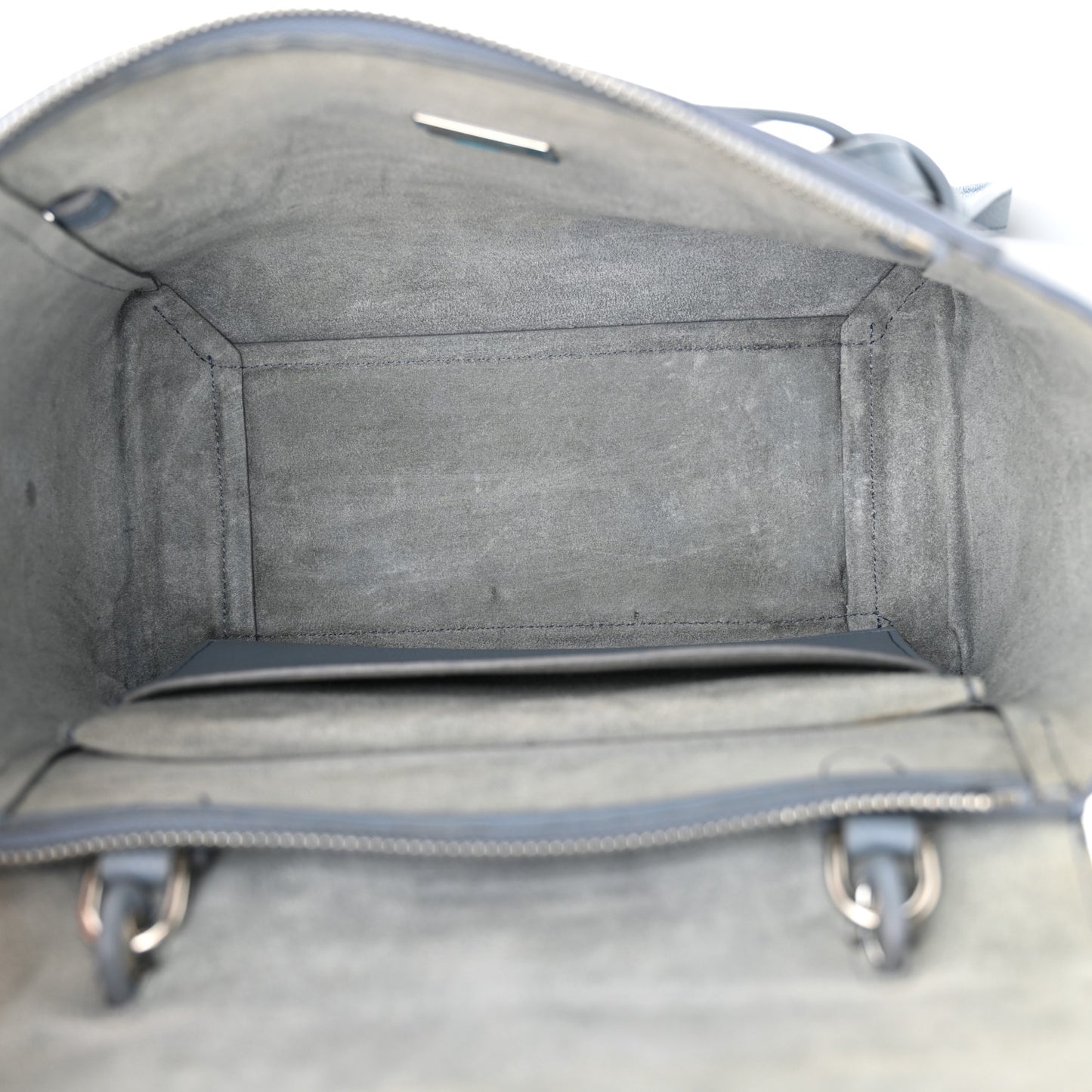 Grained Calfskin Micro Belt Bag Washed Blue