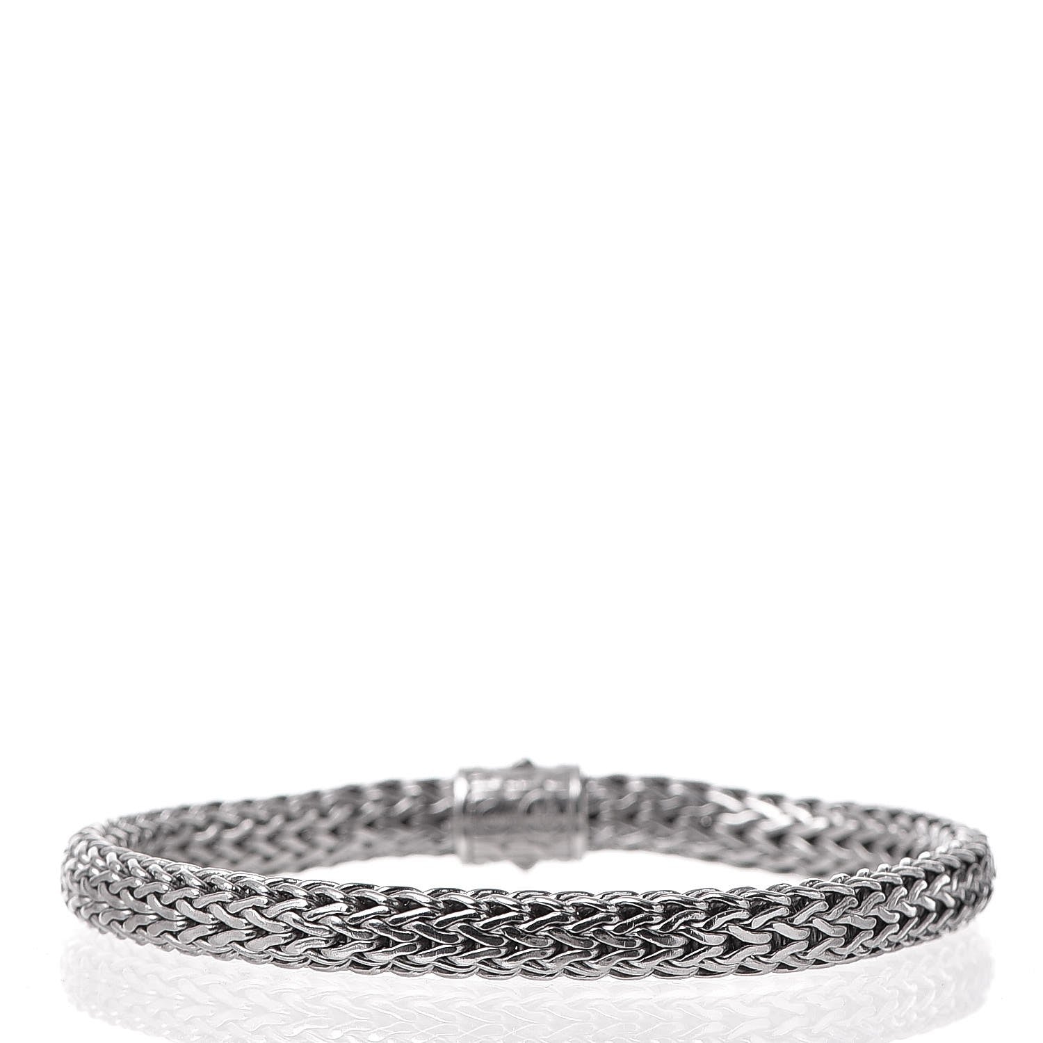 John Hardy Sterling Silver Diamond 6.5mm Classic Chain Bracelet 3 of 5