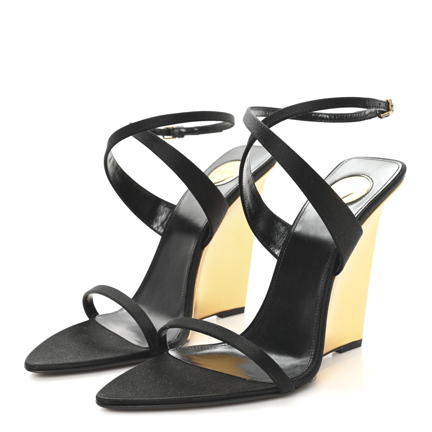 Raso Regale Salome 110 Wedge Sandals 39 Black