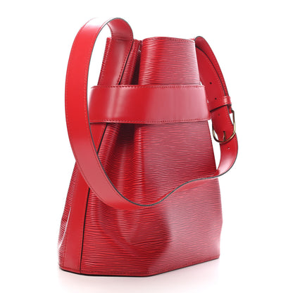 Louis Vuitton Epi Sac D'Epaule Castillan Red 2 of 7