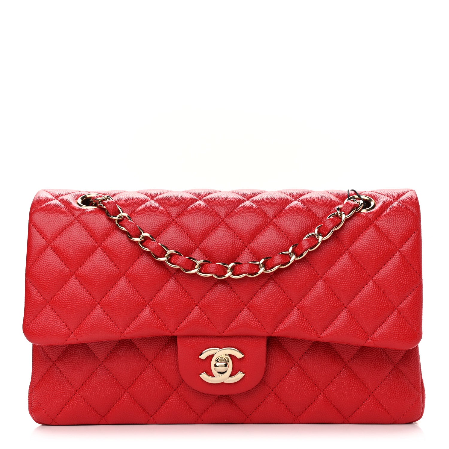Chanel Caviar Quilted Medium Double Flap Red 1 of 12