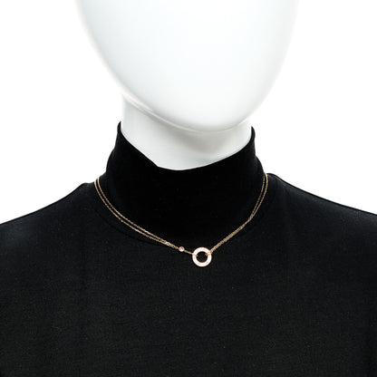 Cartier 18K Pink Gold 2 Diamond LOVE Necklace 2 of 5
