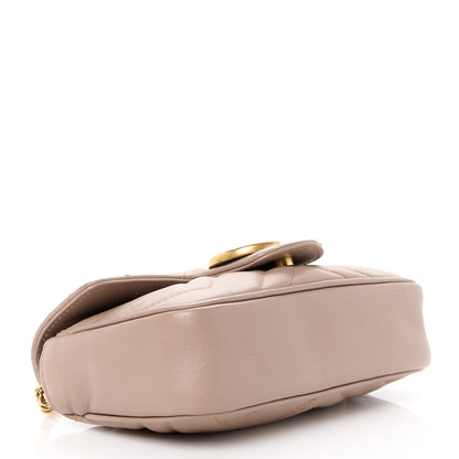 Gucci Calfskin Matelasse Super Mini GG Marmont Shoulder Bag Porcelain Rose 5 of 11
