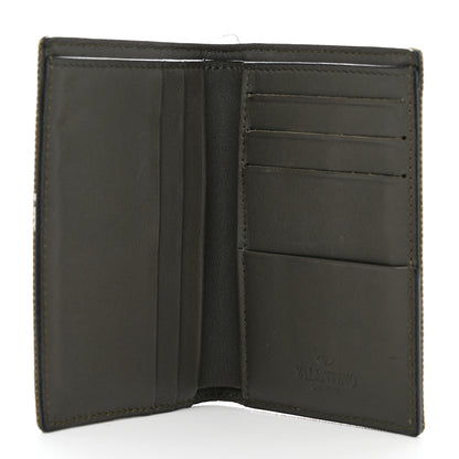 Valentino Garavani Canvas Rockstud VLTN Bi-Fold Wallet Olive 5 of 11