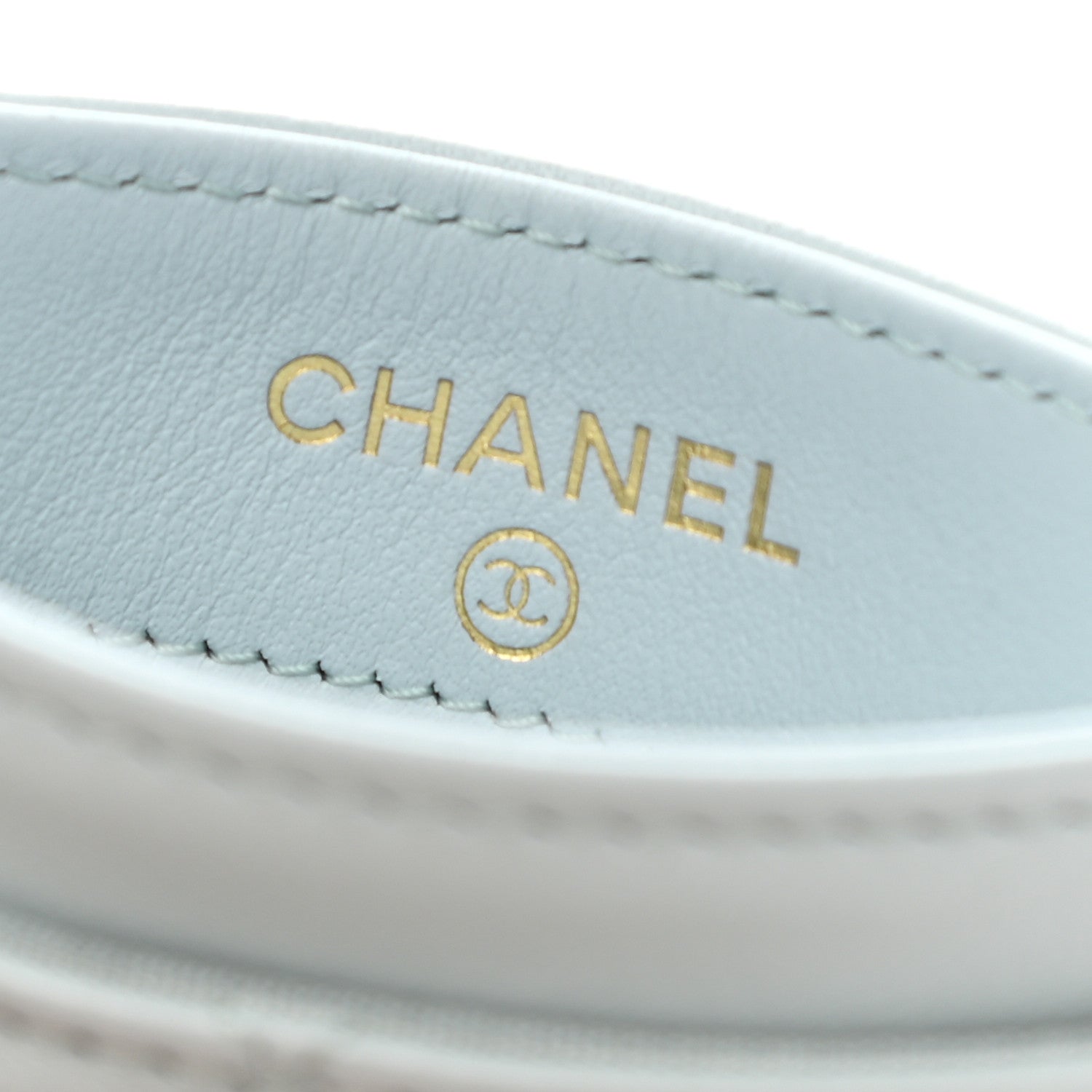 Chanel Lambskin Quilted Chanel 19 Card Holder Light Blue 6 of 8