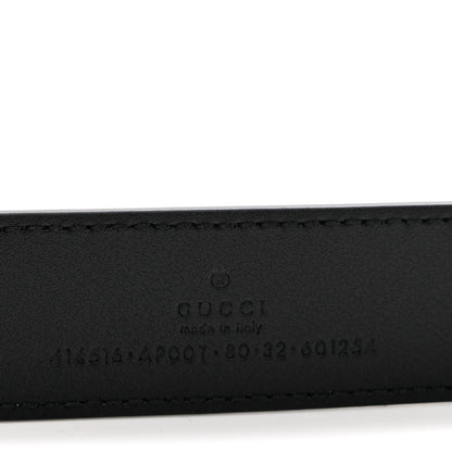 Gucci Calfskin Double G 30mm Belt 80 32 Black 3 of 5