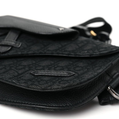 Christian Dior Oblique Saddle Messenger Pouch Black 10 of 13
