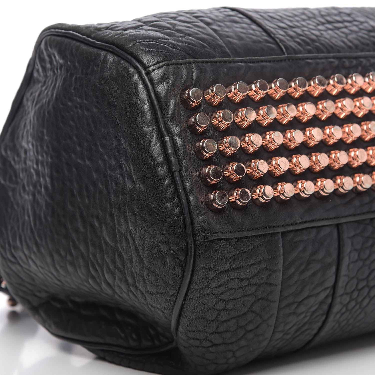 Alexander Wang Pebbled Lambskin Rocco Black Rose Gold Hardware 7 of 15
