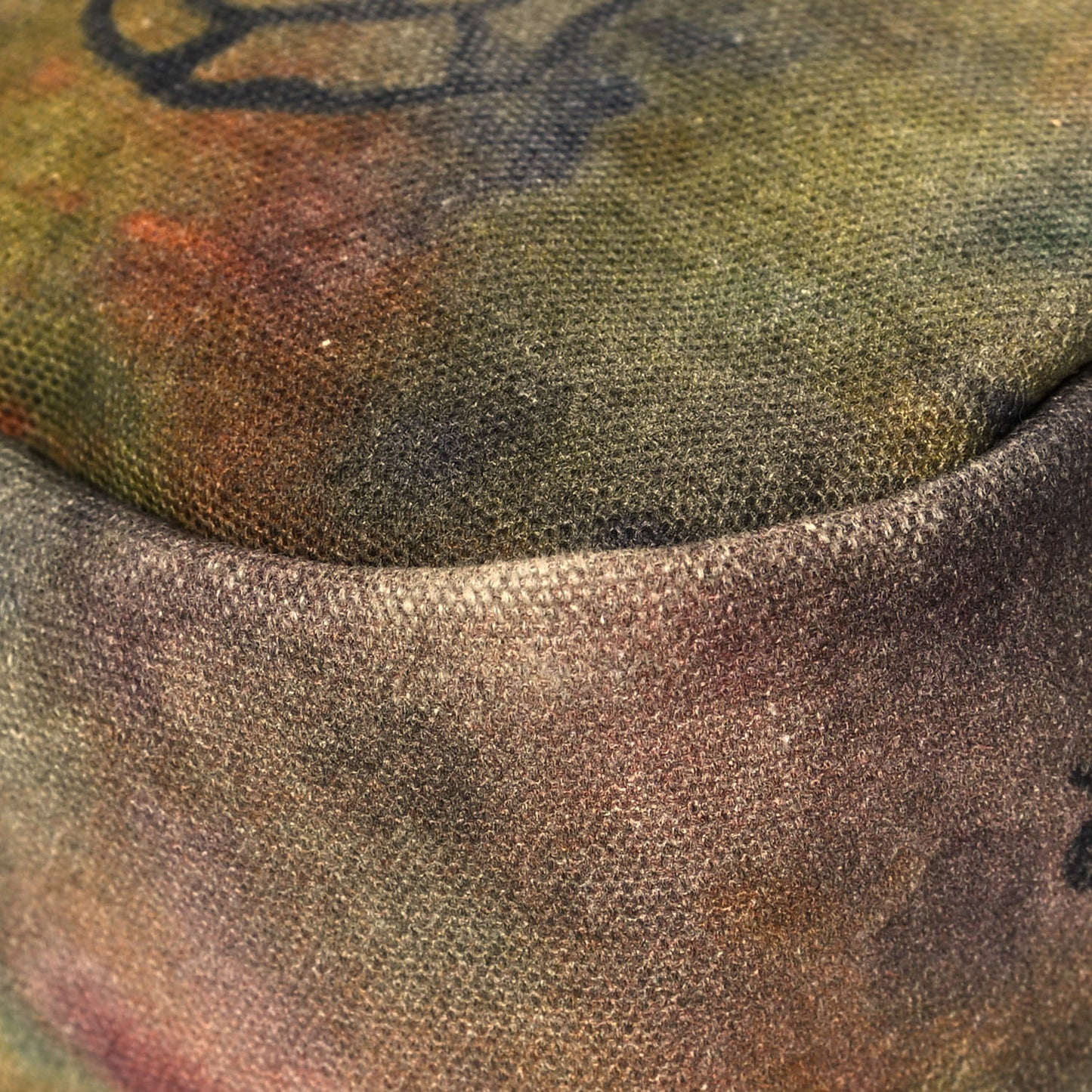Washed Toile Graffiti On The Pavements Messenger Khaki Multicolor