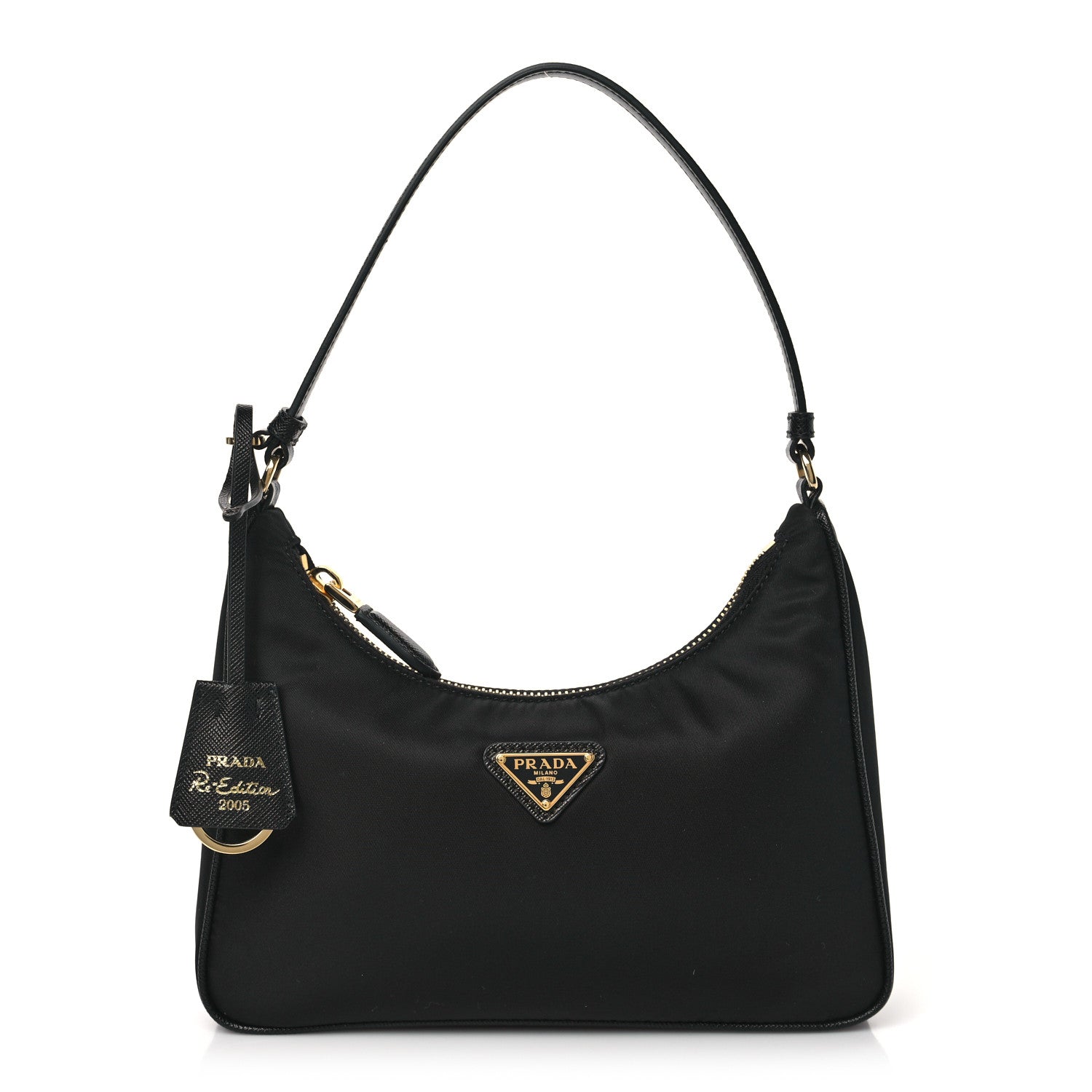 Prada Tessuto Nylon Saffiano Mini Re-Edition 2005 Bag Black 1 of 8