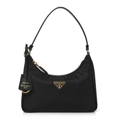Prada Tessuto Nylon Saffiano Mini Re-Edition 2005 Bag Black 1 of 8